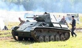 T70 in action with reenactors